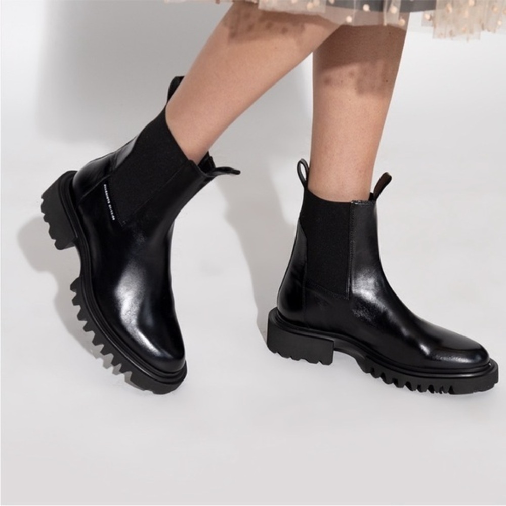 All Saints Boots Hallie Ankle in Black Leather